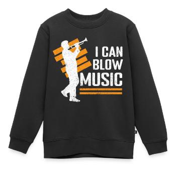 Blasinstrument Saxophon Bariton Euphonium Tuba - Kinder Premium Organic Sweatshirt - Schwarz - Vorne - AI Model Kid Female (0cm)