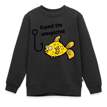 Angeln Fischer Fischen Angler Geschenk Fischerei - Kinder Premium Organic Sweatshirt - Schwarz - Vorne - AI Model Kid Female (0cm)