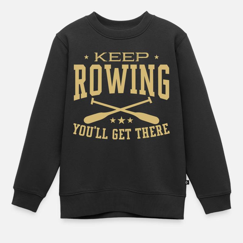 Rowing Rowing Boat - Kids Premium Organic Sweatshirt - black