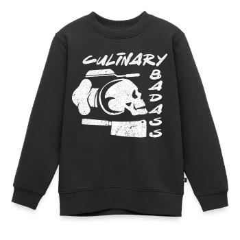 Cuisinier Chef étoilé Gastro Restaurant - Sweat Premium enfant bio - noir - Devant - AI Model Kid Female (0cm)