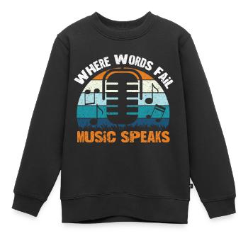 Musiker Musik Rhythmus Notenschlüssel - Kinder Premium Organic Sweatshirt - Schwarz - Vorne - AI Model Kid Female (0cm)