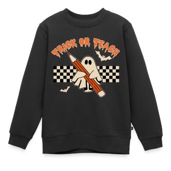 Halloween Trick Or Treat - Kinder Premium Organic Sweatshirt - Schwarz - Vorne - AI Model Kid Female (0cm)