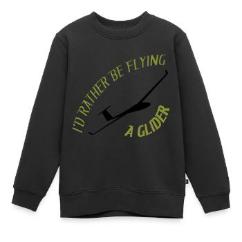 Segelfliegen Segelflieger - Kinder Premium Organic Sweatshirt - Schwarz - Vorne - AI Model Kid Female (0cm)