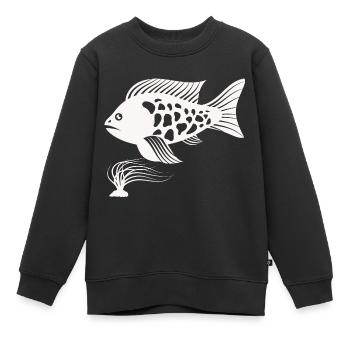Fisch Aquarium Meerestier Klima Umweltschutz - Kinder Premium Organic Sweatshirt - Schwarz - Vorne - AI Model Kid Female (0cm)