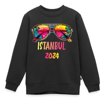 Istanbul 2024 - Sweat Premium enfant bio - noir - Devant - AI Model Kid Female (0cm)