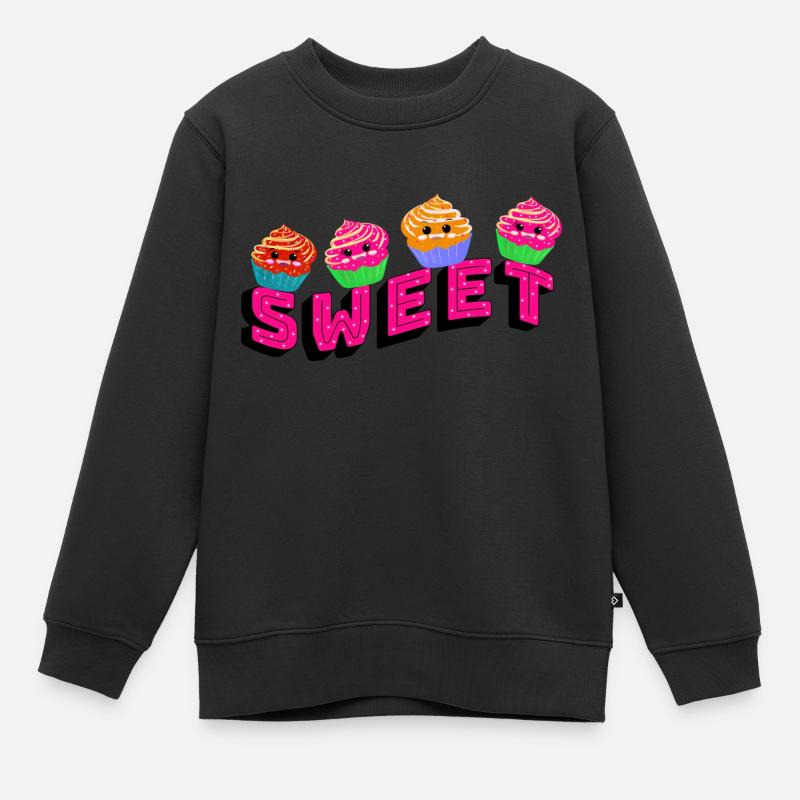 Cupcakes mignons - Sweat Premium enfant bio - noir