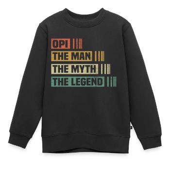 Vintage Opi Man Mythos Legende - Kinder Premium Organic Sweatshirt - Schwarz - Vorne - AI Model Kid Female (0cm)