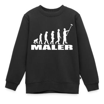 Maler - Kinder Premium Organic Sweatshirt - Schwarz - Vorne - AI Model Kid Female (0cm)