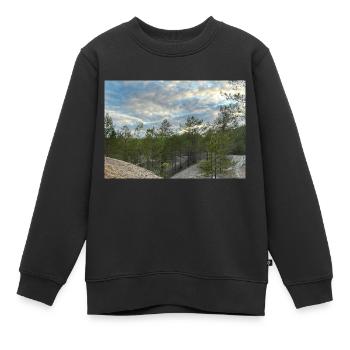 Blauer Himmel - Kinder Premium Organic Sweatshirt - Schwarz - Vorne - AI Model Kid Female (0cm)