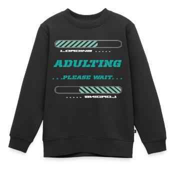 18e anniversaire Adulte Dix-huit ans - Sweat Premium enfant bio - noir - Devant - AI Model Kid Female (0cm)