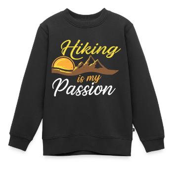 Klettern Kletterer Berge Kletterwand Kletterdad - Kinder Premium Organic Sweatshirt - Schwarz - Vorne - AI Model Kid Female (0cm)