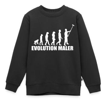 Maler - Kinder Premium Organic Sweatshirt - Schwarz - Vorne - AI Model Kid Female (0cm)