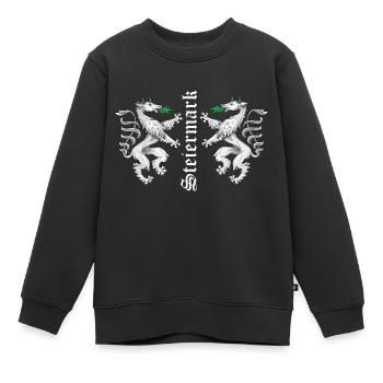Steiermark Wappen - Kinder Premium Organic Sweatshirt - Schwarz - Vorne - AI Model Kid Female (0cm)