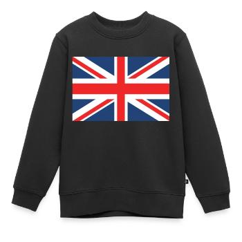 Union jack - Kinder Premium Organic Sweatshirt - Schwarz - Vorne - AI Model Kid Female (0cm)