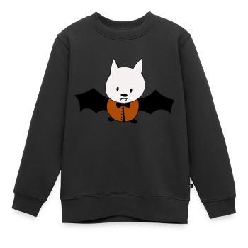 Mr. Bat – Der Gentle-Vampir - Kinder Premium Organic Sweatshirt - Schwarz - Vorne - AI Model Kid Female (0cm)
