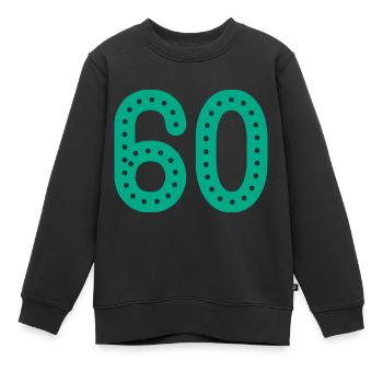 60 JAHRE. 60-jähriges JUBILÄUM. JUBILÄUM 60 JAHRE. 60 - Kinder Premium Organic Sweatshirt - Schwarz - Vorne - AI Model Kid Female (0cm)