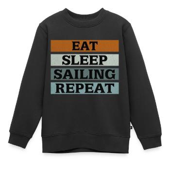 Voilier Voilier - Sweat Premium enfant bio - noir - Devant - AI Model Kid Female (0cm)