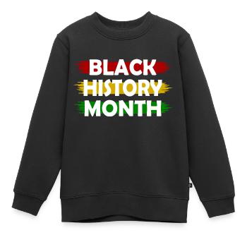 Black history month - Kinder Premium Organic Sweatshirt - Schwarz - Vorne - AI Model Kid Female (0cm)