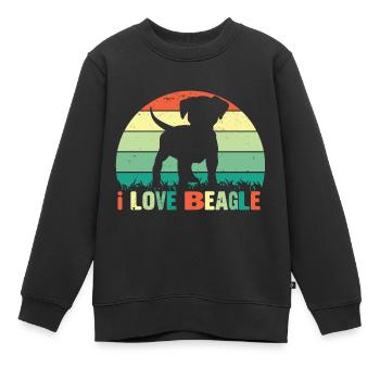 Hund Hunde Hundeliebhaber Hundehalter - Kinder Premium Organic Sweatshirt - Schwarz - Vorne - AI Model Kid Female (0cm)