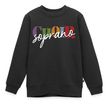 Choir Soprano Singer - Kinder Premium Organic Sweatshirt - Schwarz - Vorne - AI Model Kid Female (0cm)