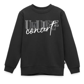 Konzert Ukulele schwarz weiß - Kinder Premium Organic Sweatshirt - Schwarz - Vorne - AI Model Kid Female (0cm)