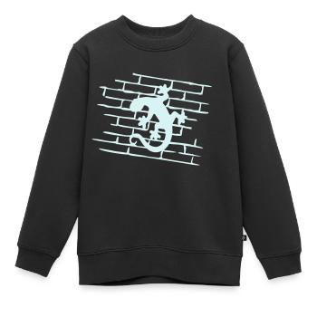 BALI GECKO sur le mur - Sweat Premium enfant bio - noir - Devant - AI Model Kid Female (0cm)