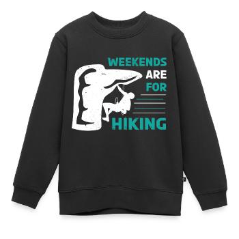 Klettern Kletterer Berge Kletterwand Kletterdad - Kinder Premium Organic Sweatshirt - Schwarz - Vorne - AI Model Kid Female (0cm)