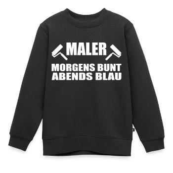 Maler - Kinder Premium Organic Sweatshirt - Schwarz - Vorne - AI Model Kid Female (0cm)