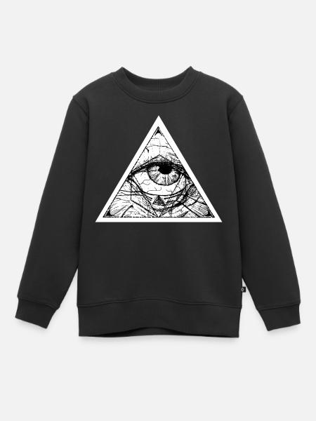 Œil de la providence ▲ - Sweat Premium enfant bio - noir