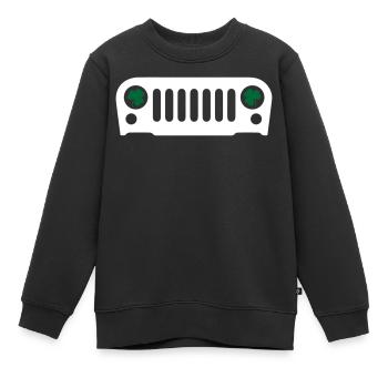 Jeep Irish Shirt - Sweat Premium enfant bio - noir - Devant - AI Model Kid Female (0cm)