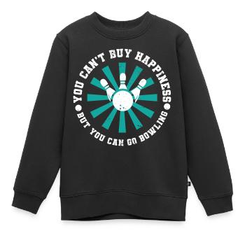 Bowling Bowling Ball Bowling Alley Strike - Sweat Premium enfant bio - noir - Devant - AI Model Kid Female (0cm)