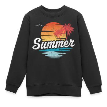 Sommer - Kinder Premium Organic Sweatshirt - Schwarz - Vorne - AI Model Kid Female (0cm)
