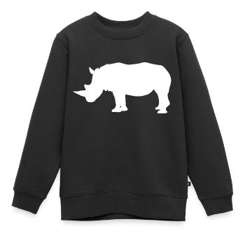 Nashorn - Kinder Premium Organic Sweatshirt - Schwarz - Vorne - AI Model Kid Female (0cm)