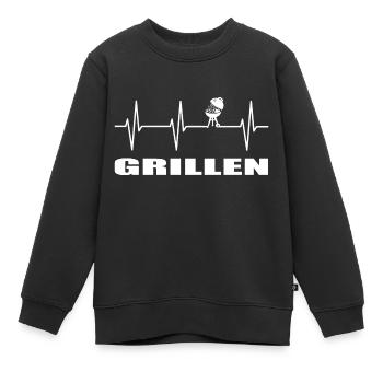 BBQ - Kinder Premium Organic Sweatshirt - Schwarz - Vorne - AI Model Kid Female (0cm)
