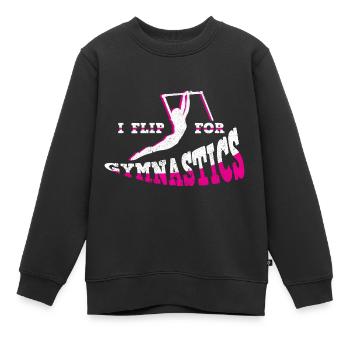 Gymnastics Gymnastics Bars Trampoline Rings Gymnast - Kids Premium Organic Sweatshirt - black - Front - AI Model Kid Female (0cm)
