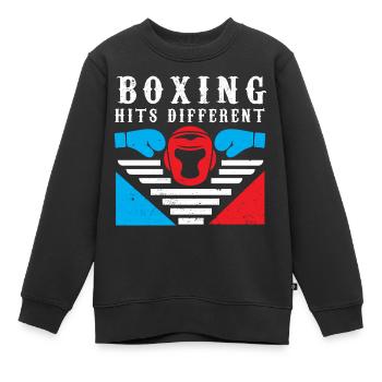 Boxen Boxer Boxhandschuhe Boxverein Boxclub - Kinder Premium Organic Sweatshirt - Schwarz - Vorne - AI Model Kid Female (0cm)