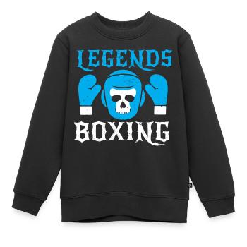 Boxe Boxer Gants de boxe Boxing Club de boxe Club de boxe - Sweat Premium enfant bio - noir - Devant - AI Model Kid Female (0cm)