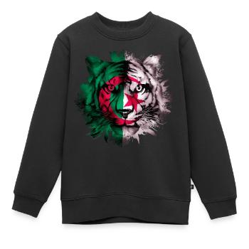 Algerien - Kinder Premium Organic Sweatshirt - Schwarz - Vorne - AI Model Kid Female (0cm)