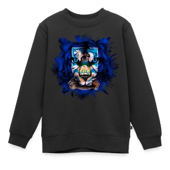 Falkland (Îles) - Sweat Premium enfant bio - noir - Devant - AI Model Kid Female (0cm)