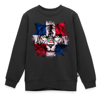 Dominikanische Republik - Kinder Premium Organic Sweatshirt - Schwarz - Vorne - AI Model Kid Female (0cm)