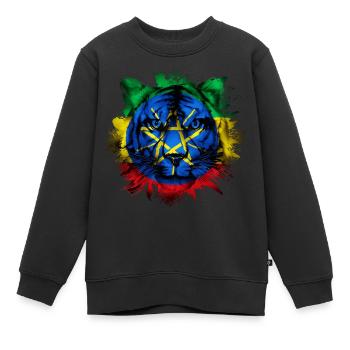 Éthiopie - Sweat Premium enfant bio - noir - Devant - AI Model Kid Female (0cm)
