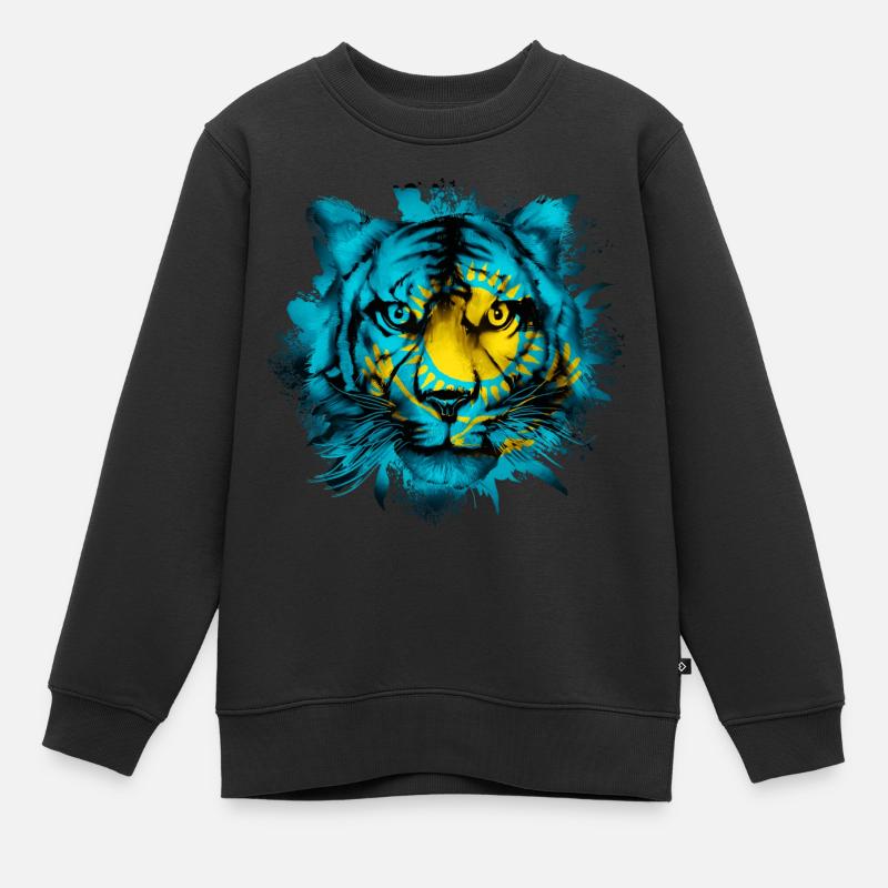 Kasachstan - Kinder Premium Organic Sweatshirt - Schwarz