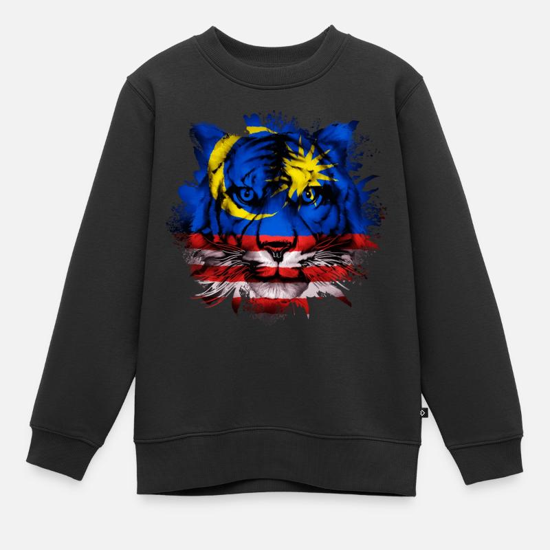 Malaysia - Kinder Premium Organic Sweatshirt - Schwarz