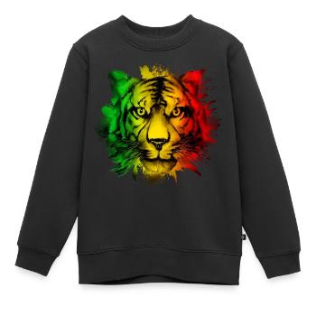 Mali - Kinder Premium Organic Sweatshirt - Schwarz - Vorne - AI Model Kid Female (0cm)