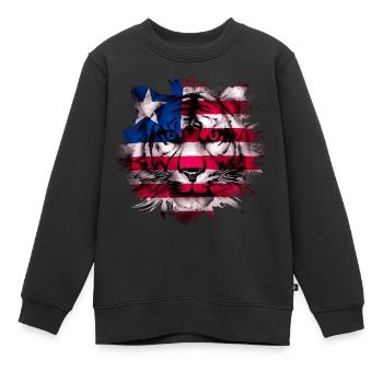 Liberia - Kinder Premium Organic Sweatshirt - Schwarz - Vorne - AI Model Kid Female (0cm)