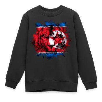 Nordkorea - Kinder Premium Organic Sweatshirt - Schwarz - Vorne - AI Model Kid Female (0cm)