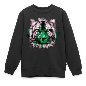 Île Norfolk - Sweat Premium enfant bio - noir - Devant - AI Model Kid Female (0cm)