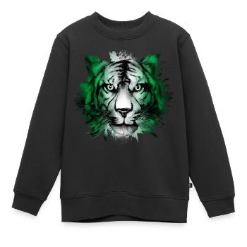 Nigéria - Sweat Premium enfant bio - noir - Devant - AI Model Kid Female (0cm)