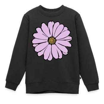 Blume pastell Blume Blumen pastell Blumen flieder - Kinder Premium Organic Sweatshirt - Schwarz - Vorne - AI Model Kid Female (0cm)