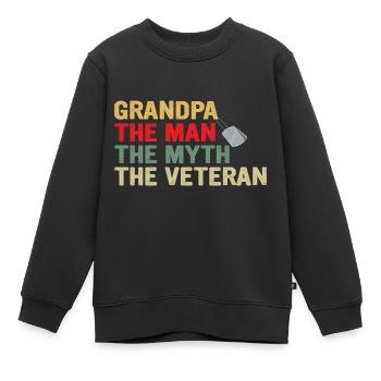 OPA MAN MASS LEGENDE - Kinder Premium Organic Sweatshirt - Schwarz - Vorne - AI Model Kid Female (0cm)